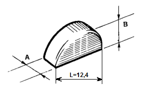 FLYWHEEL KEY A=mm. 3    B=mm. 5  L=mm. 12,4