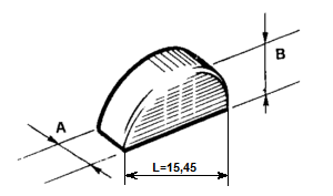 FLYWHEEL KEY A=mm. 4    B=mm. 6,5  L=mm. 15,45