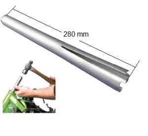 ATTREZZO CON TERMINALE AD ESPANSIONE PER ESTRARRE LE CALOTTE DAL TUBO DI STERZO